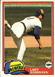 1981 Topps Baseball Cards      379     Lary Sorensen